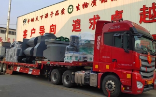 山东金格瑞锯末颗粒机发货现场